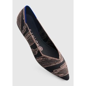 NWT Rothy’s The Point Gold Shimmer Flat